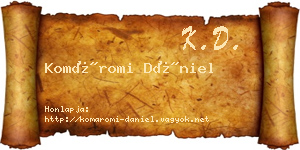 Komáromi Dániel névjegykártya