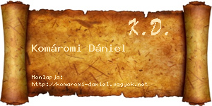 Komáromi Dániel névjegykártya